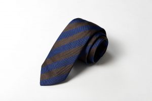 Cravatta - Jacquard Pari Pari – Blu Antracite – COD.383-NY– seta 100% - made in Italy