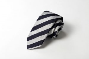 Cravatta - Jacquard Pari Pari – Blu Argento – COD.001-NY– seta 100% - made in Italy