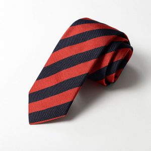 Cravatta - Jacquard Pari Pari – Blu Rosso – COD.012-NY– seta 100% - made in Italy