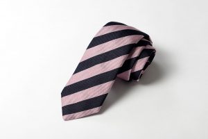 Cravatta - Jacquard Pari Pari – Blu Rosa – COD.006-NY– seta 100% - made in Italy