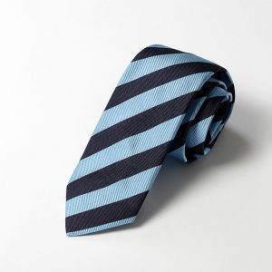 Cravatta - Jacquard Pari Pari – Blu Azzurro – COD.007-NY– seta 100% - made in Italy