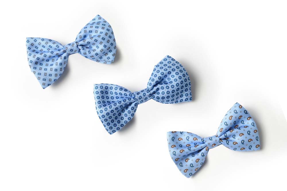 Fantasy Bow Tie Light Blue Background - A&D Ties