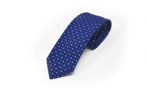 Andrew's Ties - cravatta jacquard fondo blu chiaro disegno fiore - clear blue background tie jacquard flower design BCH001
