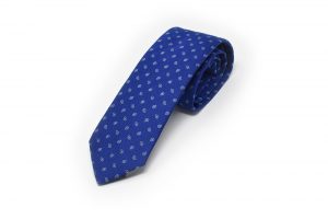 Andrew's Ties - cravatte jacquard sfondo blu elettrico disegno cashmere - electric blue background cashmere design jacquard tie BC004