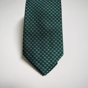 Jacquard Ties – Green background – Classic design - COD.N045 – 100% silk – made in Italy 2
