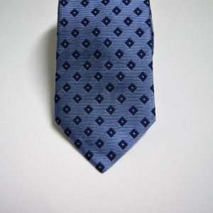 Cravatta – Jacquard ¬– Fondo Azzurro – Disegno Classico - COD.N042 – seta 100% - made in Italy 2