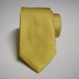 Cravatta –- Jacquard ¬– Fondo Giallo – Disegno classico - COD.N025 – seta 100% - made in Italy