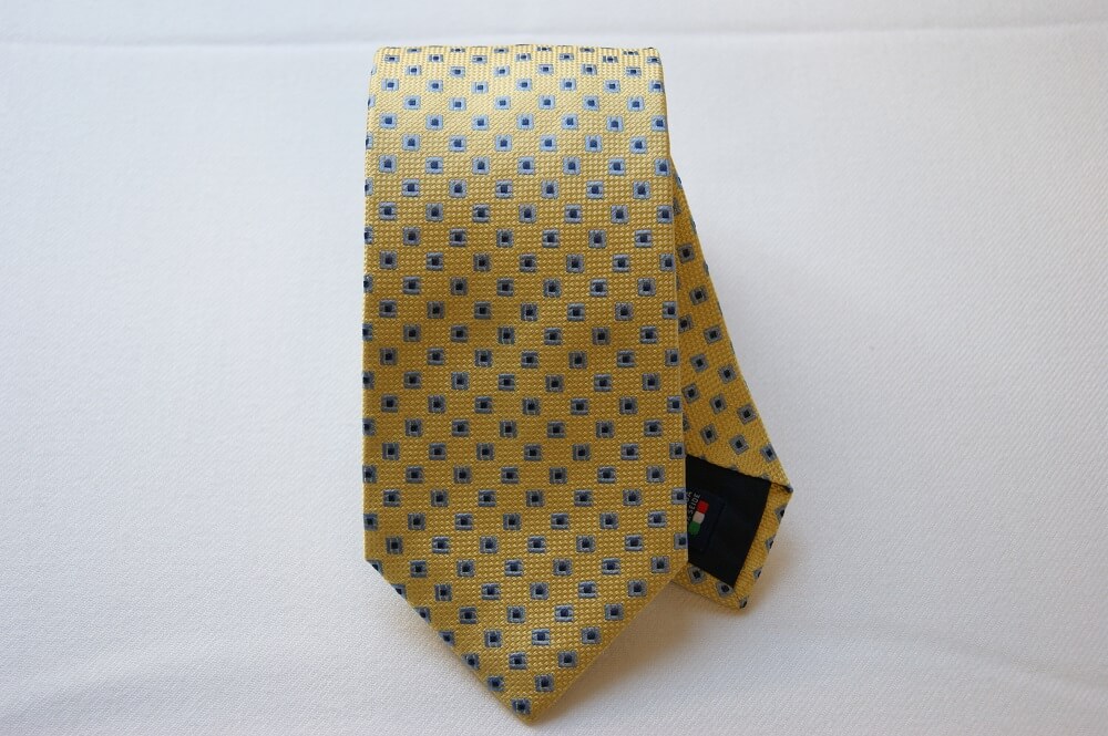Jacquard Ties color story yellow silk 100% classic design COD.N029 - A ...