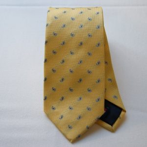 Jacquard ties - color story yellow - fine stripes - COD.N027 - silk 100%