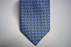 Cravatta – Twill ¬– Fondo Azzurro – Disegno Classico - COD.N049 – seta 100% - made in Italy 2