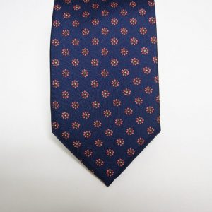 Twill ties - printed silk - classic designs - blue background - COD.N064 - 100% SILK - made in Italy 2