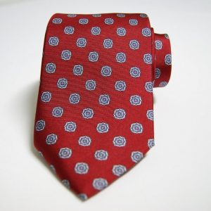 Twill ties - printed silk - classic designs - bordeaux background - COD.N069 - 100% SILK - made in Italy