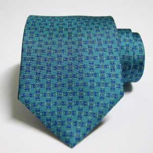 Twill ties - printed silk - classic designs - green background - COD.N051 - 100% SILK - made in Italy