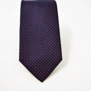 Cravatta Jacquard – punta spillo – blu rosso – COD.N073 – seta 100% - made in Italy 2