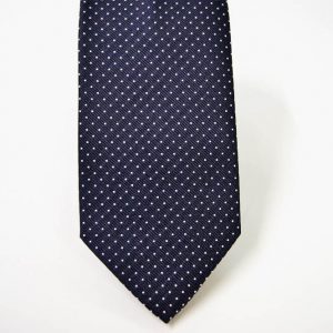 Jacquard ties - pin point - blue white - COD.N071 -100% silk - made in Italy 2
