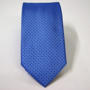 Cravatta Jacquard – punta spillo – azzurro blu – COD.N077 – seta 100% - made in Italy 2
