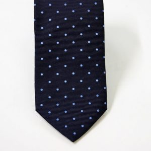 Jacquard ties – pois – blue light blue – COD.N081 – 100% silk – made in Italy 2