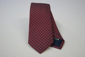 Jacquard ties – cm.7 – Bordeaux light blue – COD.ST023 – 100% silk – made in Italy