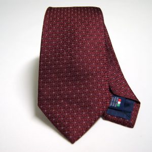 Cravatta – Jacquard cm.7 ¬– Fondo Bordaux – Disegno Classico - COD.ST024 – seta 100% - made in Italy
