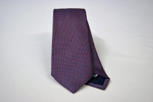 Cravatta Jacquard – cm.7 – bordeaux azzurro – COD.ST025 – seta 100% - made in Italy