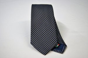 Cravatta Jacquard – cm.7 – marrone azzurro – COD.ST020 – seta 100% - made in Italy