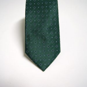 Cravatta – Jacquard cm.7 ¬– Fondo Verde – Disegno Classico - COD.ST011 – seta 100% - made in Italy 2