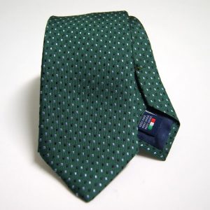 Cravatta – Jacquard cm.7 ¬– Fondo Verde – Disegno Classico - COD.ST013 – seta 100% - made in Italy