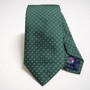 Cravatta – Jacquard cm.7 ¬– Fondo Verde – Disegno Classico - COD.ST015 – seta 100% - made in Italy