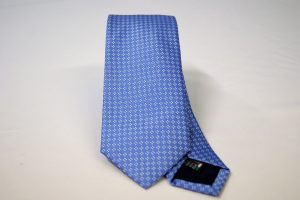 Cravatta Jacquard – cm.7 – azzurro bianco – COD.ST013 – seta 100% - made in Italy