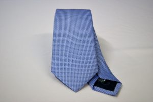 Cravatta Jacquard – cm.7 – azzurro bianco – COD.ST014 – seta 100% - made in Italy