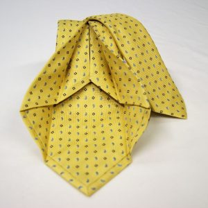 Cravatta Settepieghe - Jacquard – fondo giallo – COD.7P001 – seta 100% - made in Italy 2