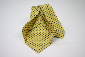 Cravatta Settepieghe - Jacquard – fondo giallo – COD.7P003 – seta 100% - made in Italy 2