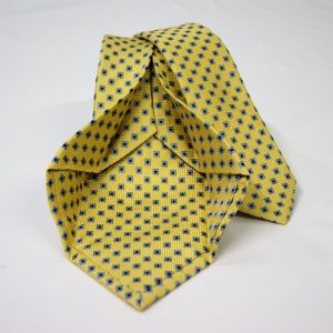 Cravatta Settepieghe - Jacquard – fondo giallo – COD.7P003 – seta 100% - made in Italy 2