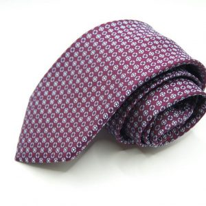 Jacquard - Sevenfold ties – bordeaux background – COD.7P014 - 100% silk - made in Italy