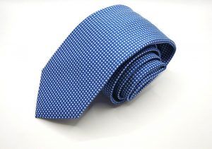 Cravatta-Settepieghe-Fondo Blu Elettrico -Disegno Classico -Made in Italy-Seta 100%-COD.7P008