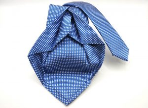 Jacquard - Sevenfold ties – electric blue background – COD.7P008 - 100% silk - made in Italy 2