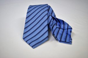 Cravatta Settepieghe - Jacquard – fondo azzurro – COD.7P005 – seta 100% - made in Italy