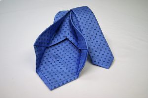 Cravatta Settepieghe - Jacquard – fondo azzurro – COD.7P006 – seta 100% - made in Italy 2