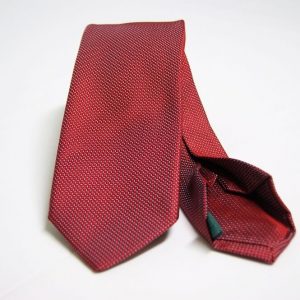 Jacquard - Sevenfold ties – red background – COD.7P017 - 100% silk - made in Italy