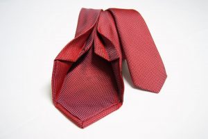 Cravatta Jacquard - Settepieghe – Fondo Rosso – COD.7P017 - 100% seta - made in Italy 2