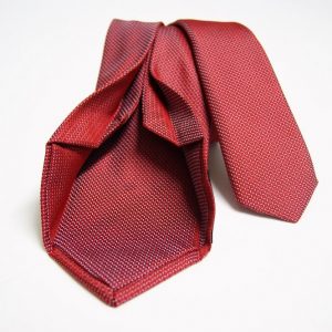Jacquard - Sevenfold ties – red background – COD.7P017 - 100% silk - made in Italy 2