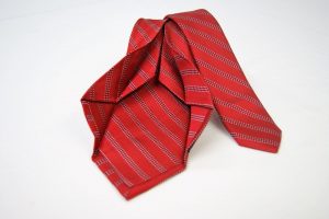 Cravatta Settepieghe - Jacquard – fondo rosso – COD.7P017 – seta 100% - made in Italy 2