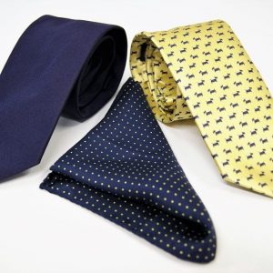 Confezione regalo – cravatte e pochette – disegni classici - COD.BOX2015 – seta 100% - made in Italy 2