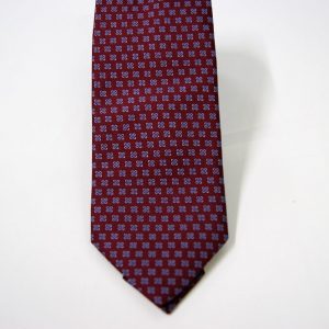 Jacquard ties – bordeaux with light blue – classic design - COD.N103 - 100% silk - made in Italy 2