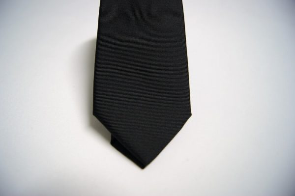 Jacquard Ties cm.7 Unicolor Black 100% silk COD.N7002 - A&D Ties