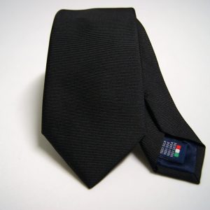 Jacquard Ties – cm.7 - Unicolor – Black - COD.N7002 – 100% silk – made in Italy