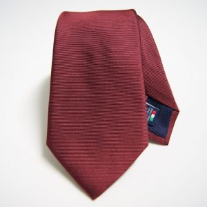 Jacquard ties cm.7 – Bordeaux – unicolor - COD.N7004 - 100% silk - made in Italy