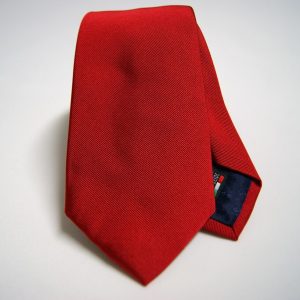 Jacquard ties cm.7 – Red – unicolor - COD.N7003 - 100% silk - made in Italy