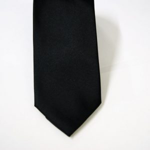 Cravatta - Jacquard – nero – tinta unita raso - COD.N109 – seta 100% - made in Italyy 2