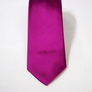 Jacquard ties – fuxia – satin unicolor - COD.N117 - 100% silk - made in Italy 2